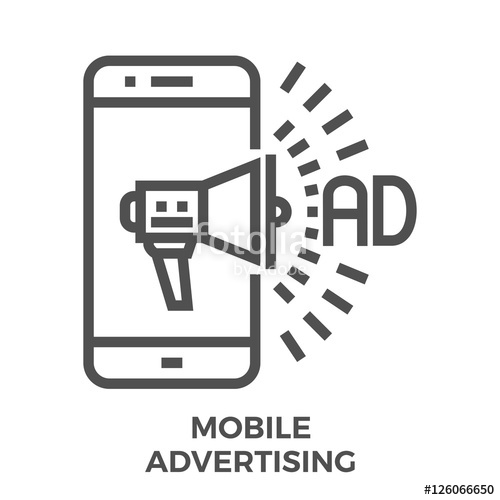 500x500 Mobile Advertising Icon Stock Image And Royalty Free Vector
