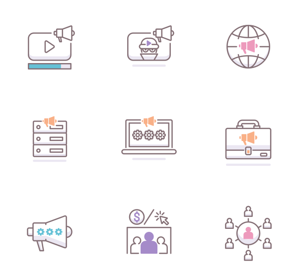 600x564 Advertising Icons