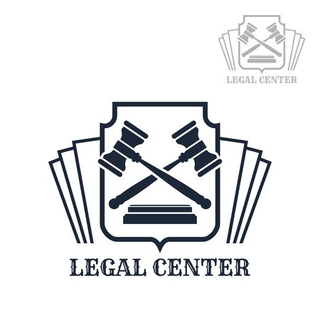 450x450 Advocacy Or Lawyer Legal Center Vector Icon With Symbols Of Law