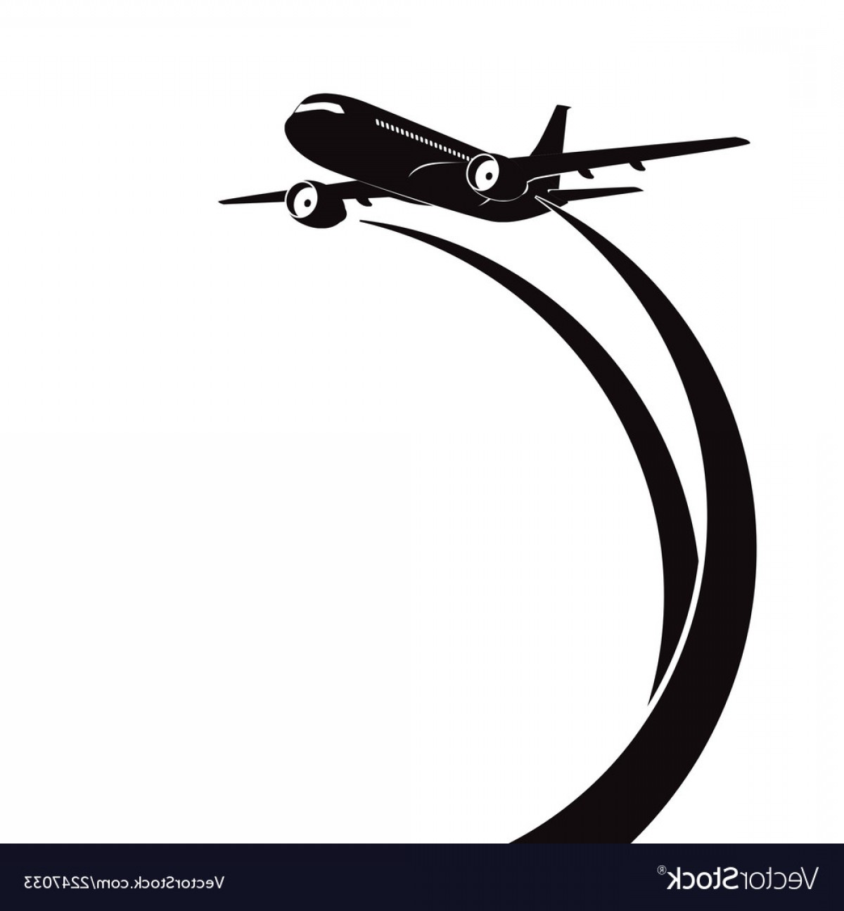 1200x1296 Airplane Silhouette On White Background Vector Soidergi