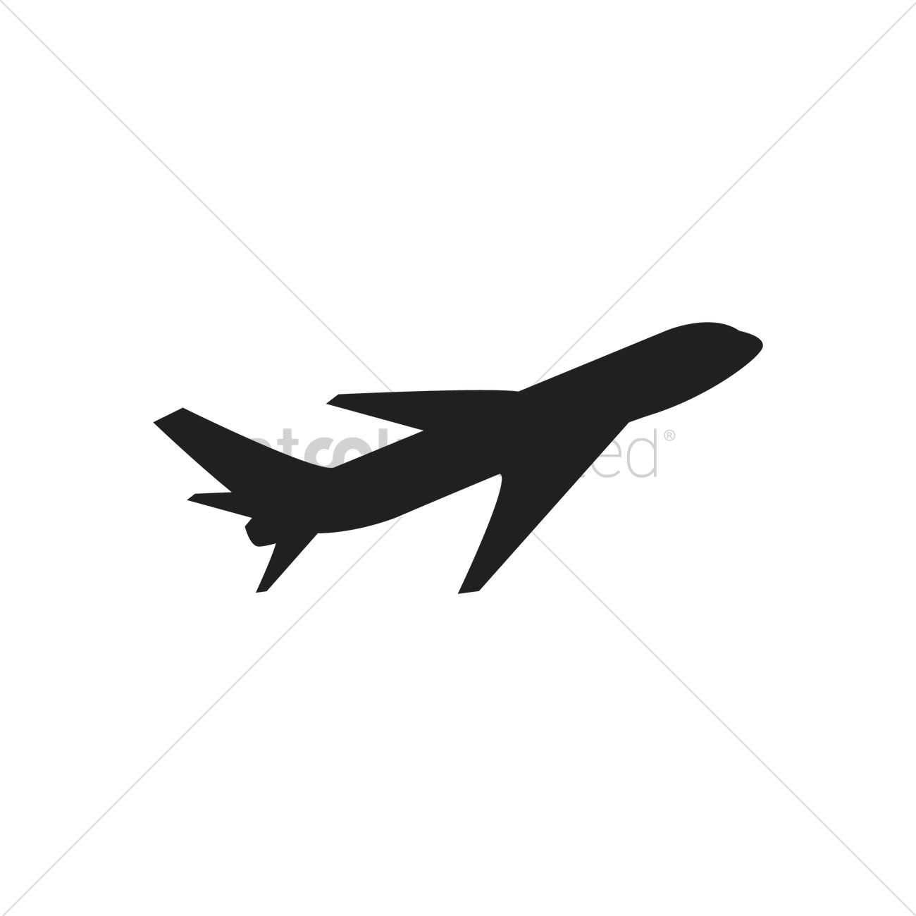 1300x1300 Airplane Vector Image