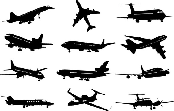 577x368 Airplane Free Vector Download
