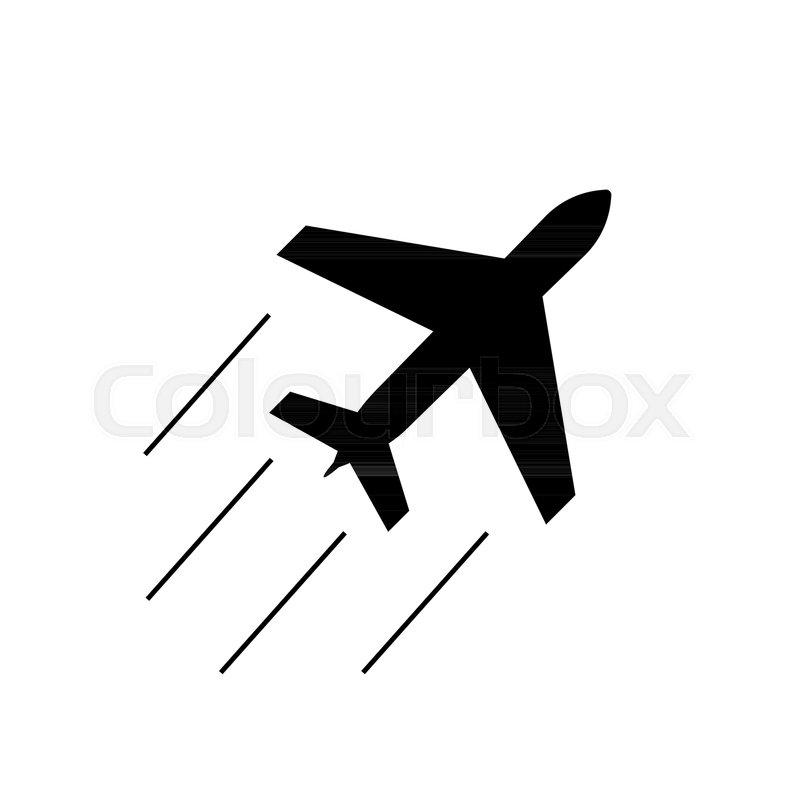 800x800 Simple Airplane Icon Aeroplane Stock Vector Colourbox