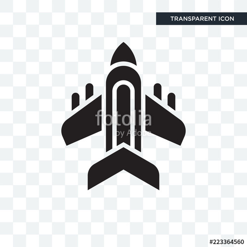 500x500 Aeroplane Vector Icon Isolated On Transparent Background