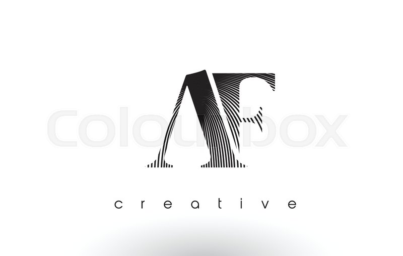 800x508 Af Logo Design With Multiple Lines Stock Vector Colourbox