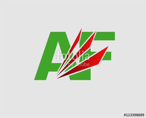 500x403 Af Logo Vector Graphic Branding Letter Element Stock Image