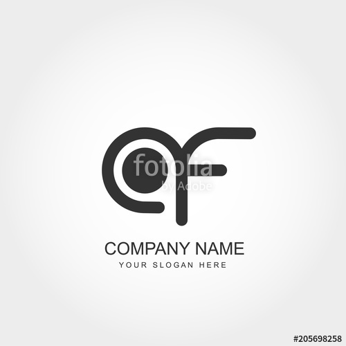 500x500 Initial Letter Af Logo Template Stock Image And Royalty Free