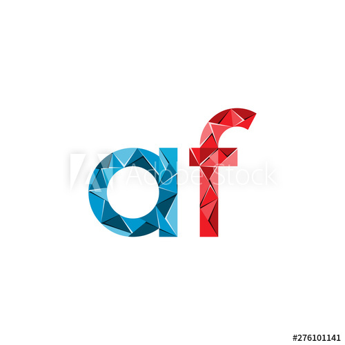 500x500 Initial Letter Af Abstract Triangle Logo Vector