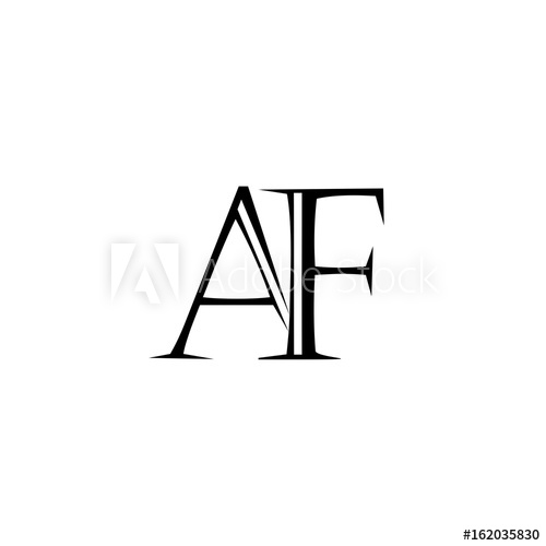 500x500 Letter Af Logo Vector