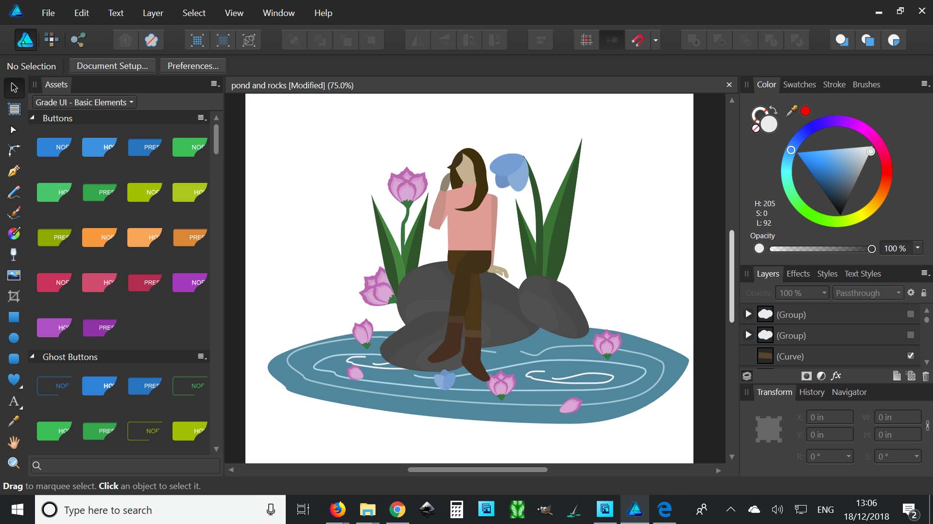 1920x1080 Digital Craft Vector Motifs Scenery Using Draw Persona