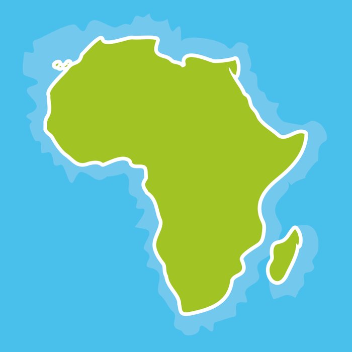 Map Of Africa Continent And Blue Ocean Vector Illustration 700x700 Map Of Africa Continent And Blue Ocean Vector Illustration