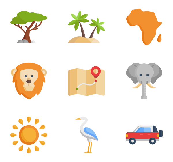 Africa Continent Icons 600x564 Africa Continent Icons