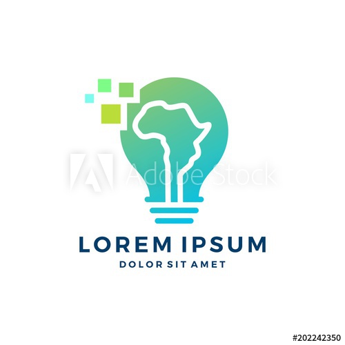 500x500 Africa Bulb Lamp Tech Idea Creative Innovative Logo Vector Icon