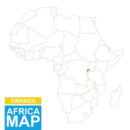 Africa Contoured Map With Highlighted Rwanda Rwanda Map And Flag 450x450 Africa Contoured Map With Highlighted Rwanda Rwanda Map And Flag
