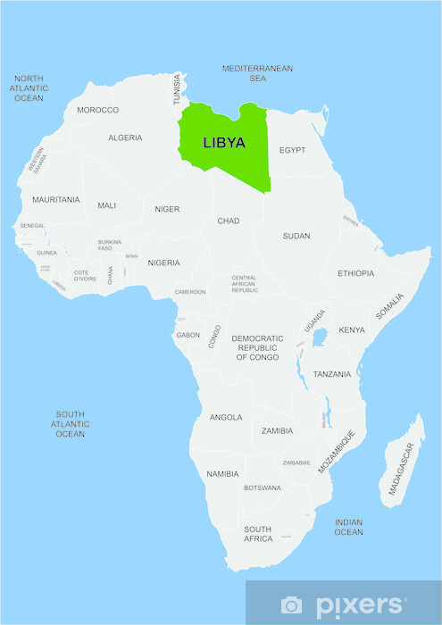 Libya Position On Africa Map 495x700 Libya Position On Africa Map
