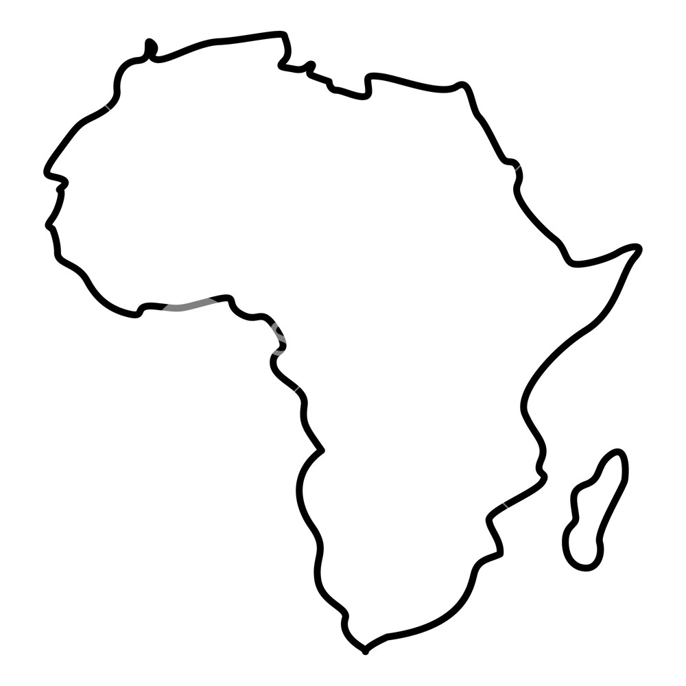 Map Of Africa Icon Black Color Vector Illustration Flat Style 1000x1000 Map Of Africa Icon Black Color Vector Illustration Flat Style