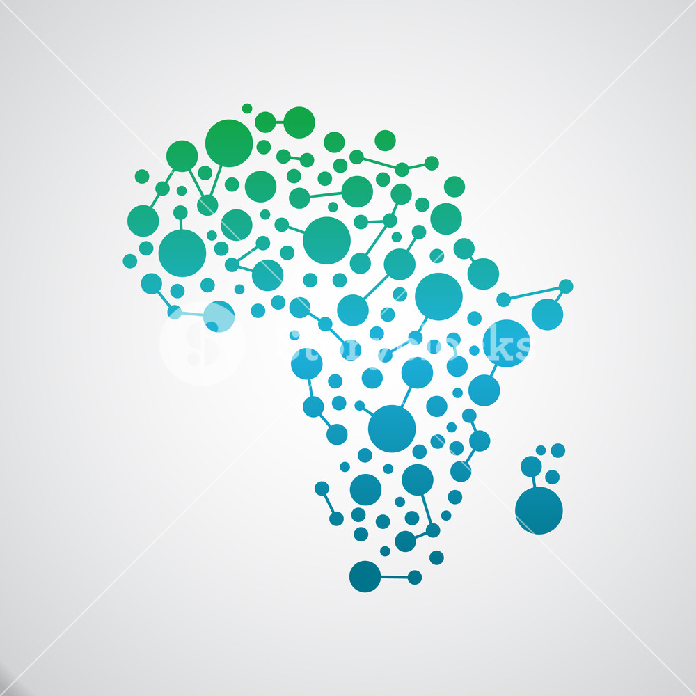 Africa Map Connectivity Vector Illustration Royalty Free Stock 1000x1000 Africa Map Connectivity Vector Illustration Royalty Free Stock