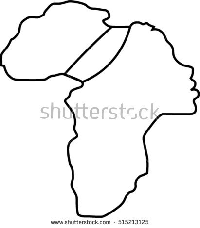 411x470 Africa Silhouette Outline