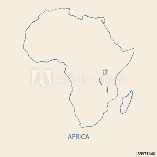 500x500 Africa Map Outline Vector