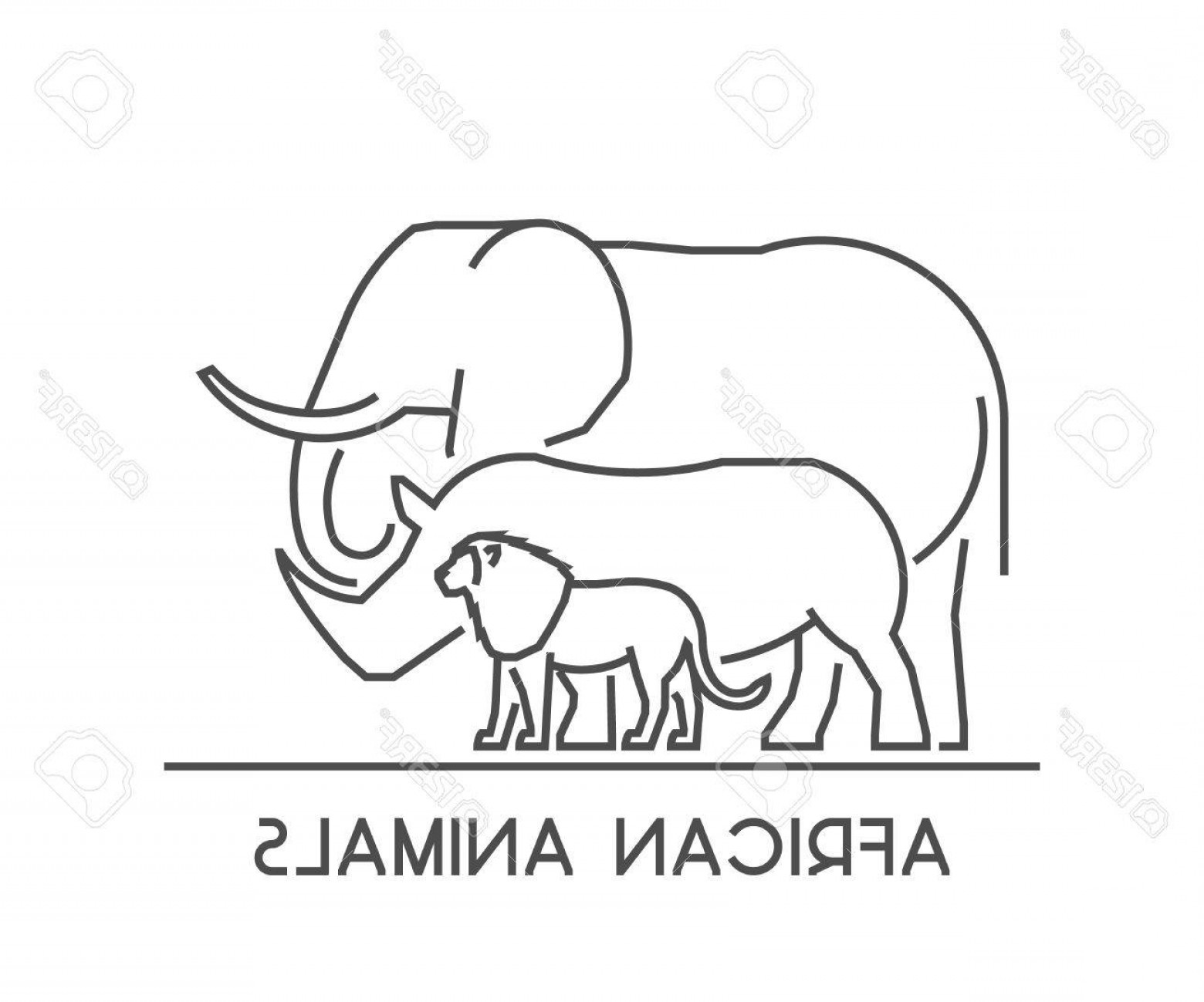 1560x1299 Photostock Vector Vector Outline African Animals Vector Line