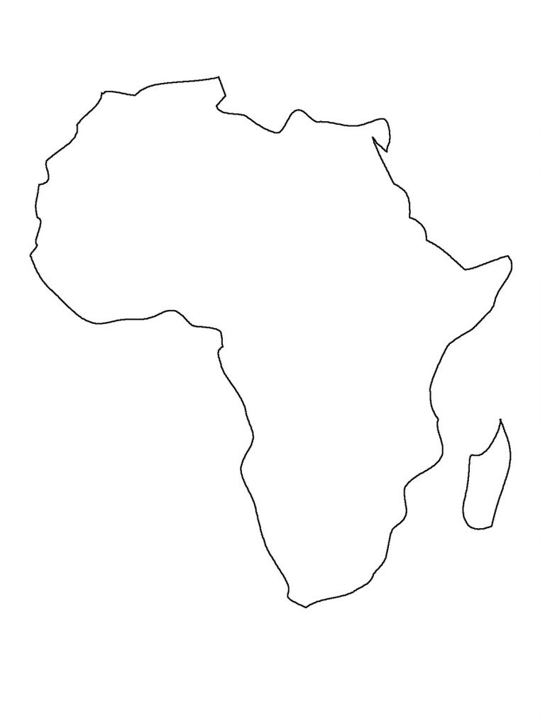 768x1024 Printable Map Of Africa Preschool Africa Map Tattoo, South
