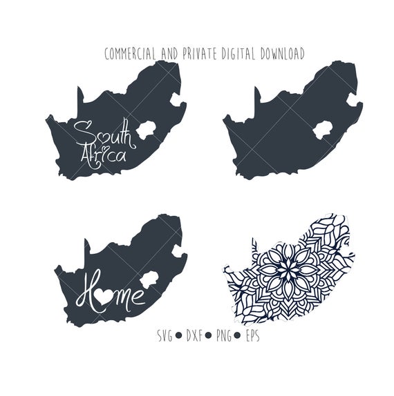 570x574 South Africa Mandala Digital Outline Clipart Vector Etsy