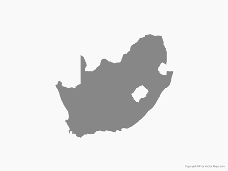 460x345 Vector Map Of South Africa