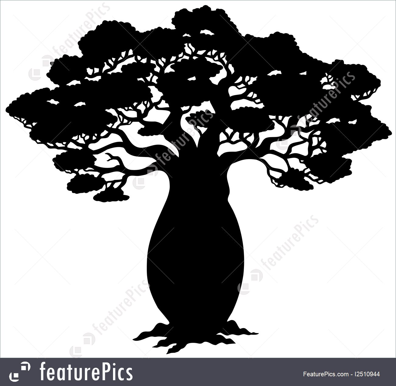 African Tree Silhouette Illustration 1300x1269 African Tree Silhouette Illustration