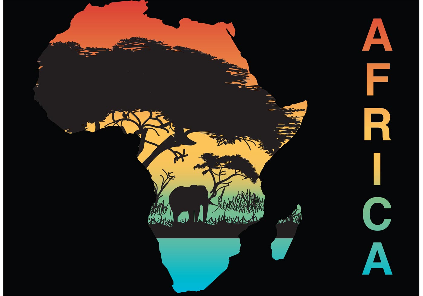 Africa Free Vector Art 1400x980 Africa Free Vector Art