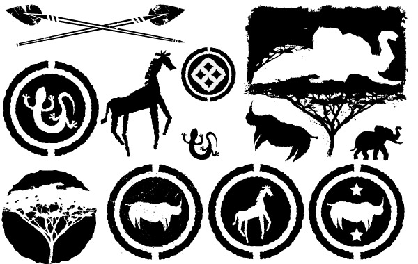 Free Africa Silhouette Vector Pack Vector Free Download 600x380 Free Africa Silhouette Vector Pack Vector Free Download