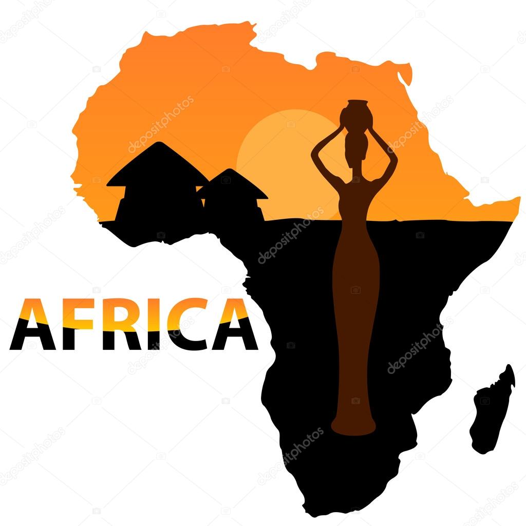 Africa Silhouette Vector At Collection Of Africa Silhouette Vector Free For 5264