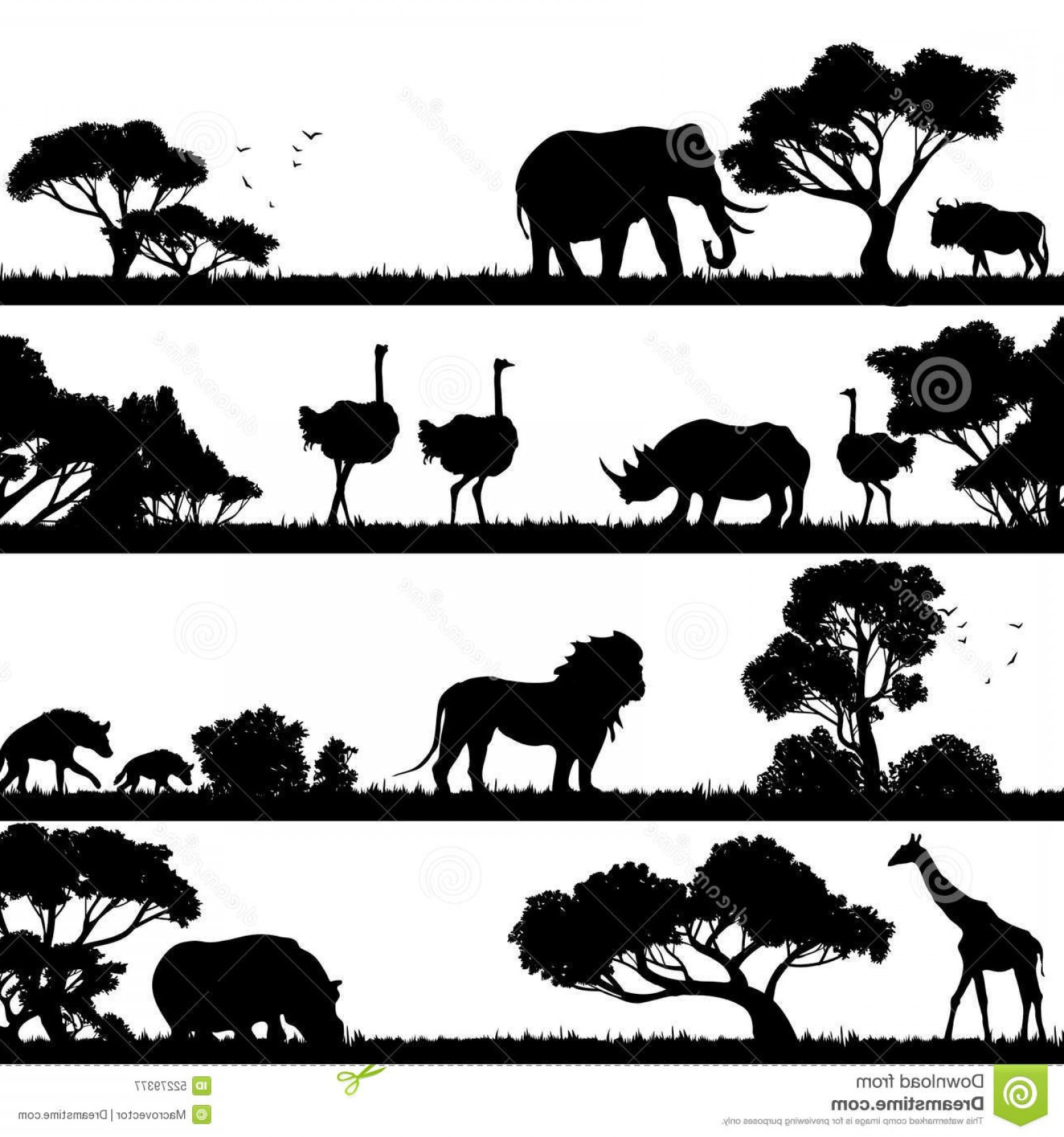 Africa Silhouette Vector at Vectorified.com | Collection of Africa ...