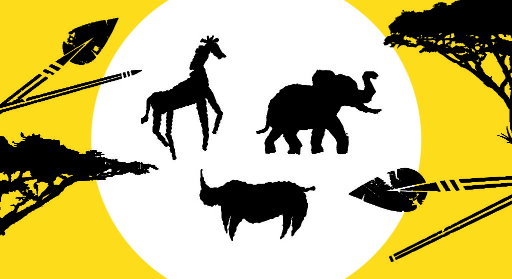 Africa Silhouette Vector Pack 1024x559 Africa Silhouette Vector Pack
