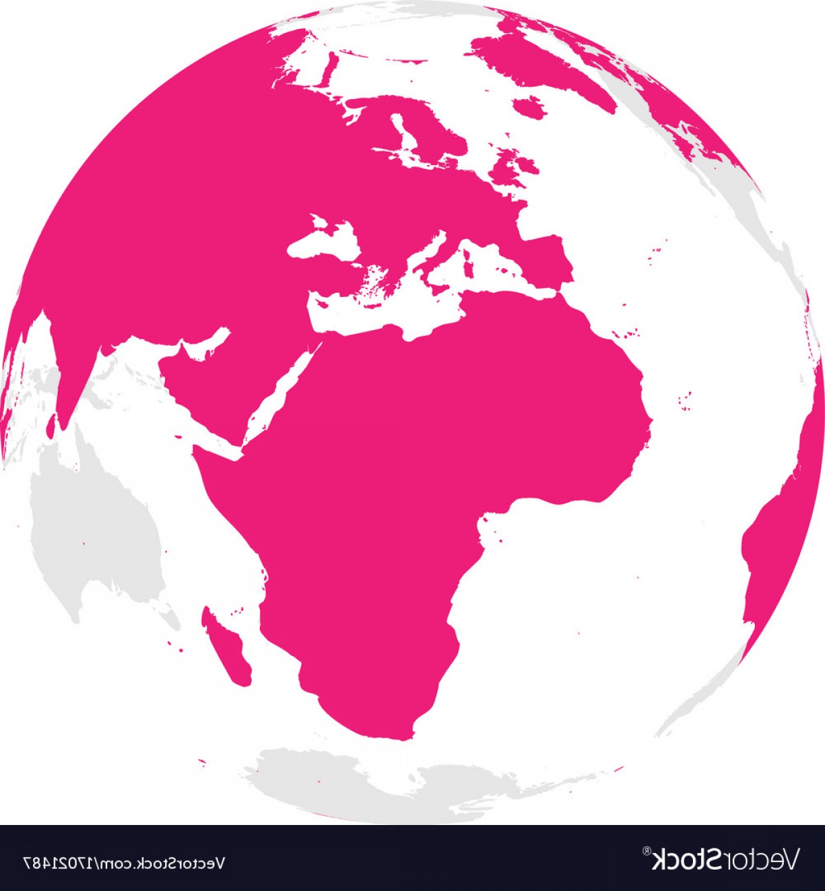 1200x1296 Earth Globe With Pink World Map Focused On Africa Vector Handandbeak