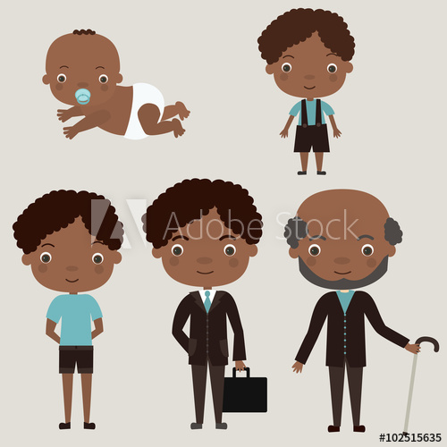 500x500 Different Ages Baby, Child, Teenager Boy, Adult Man, Old Man