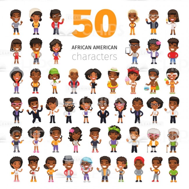 African American Heroes Vector Character Package 650x650 African American Heroes Vector Character Package