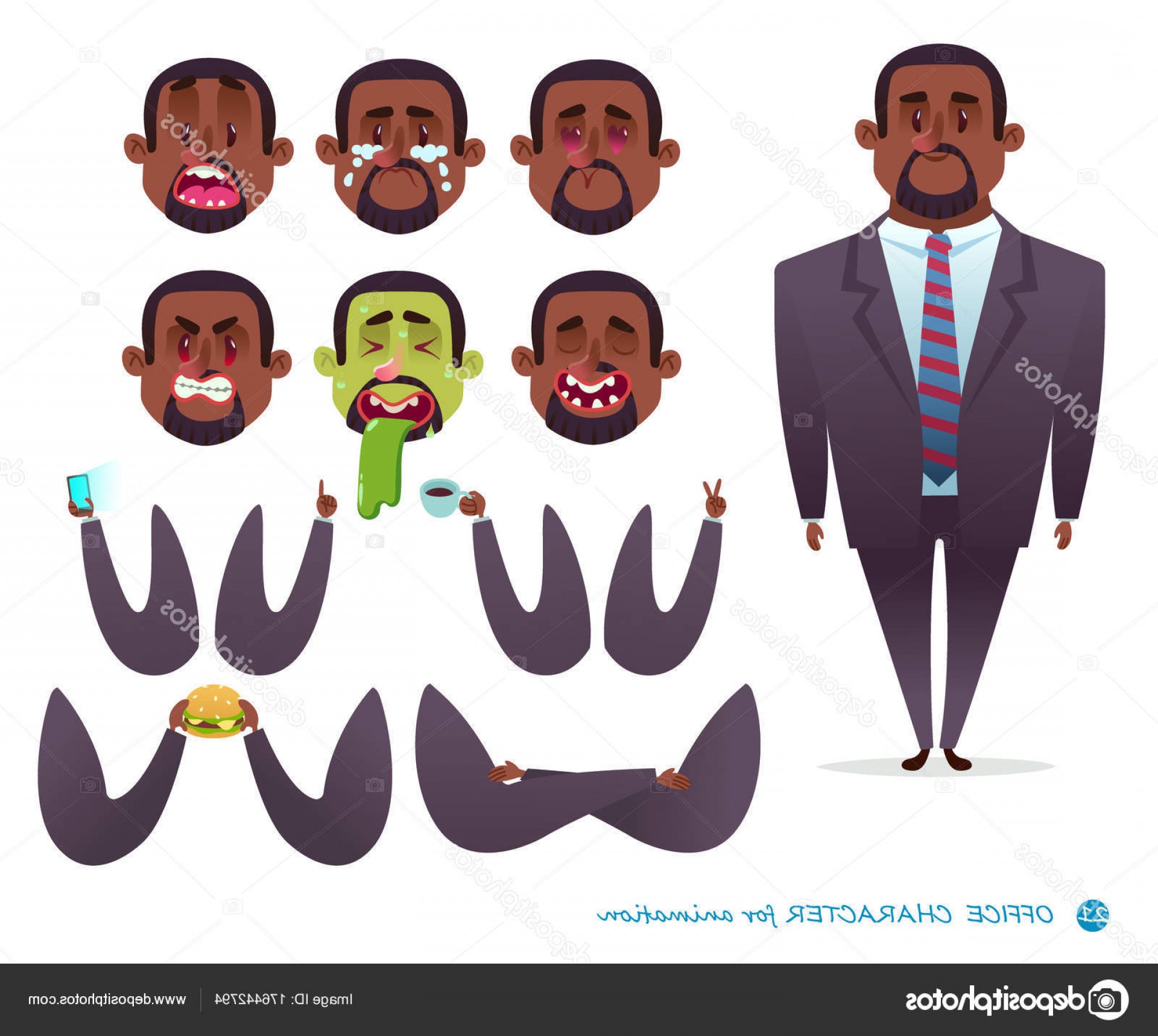 Stock Illustration African American Character For Scenes Handandbeak 1920x1717 Stock Illustration African American Character For Scenes Handandbeak