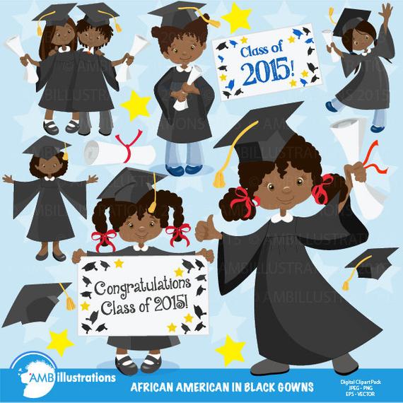 570x570 Graduation Girls In Black Clipart, Graduation, Girls