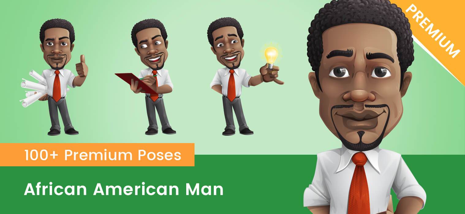 African American Man Vector 1518x700 African American Man Vector