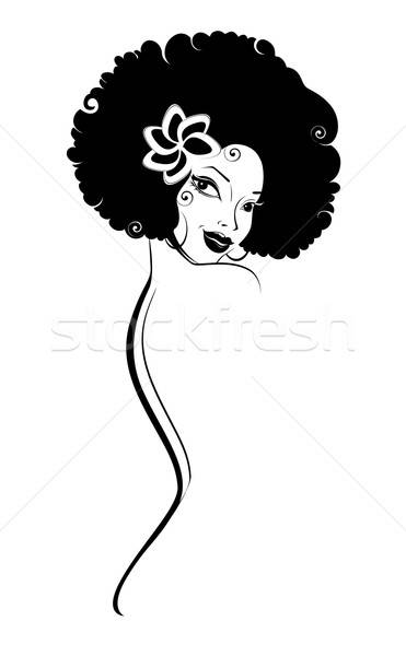 Portrait Of African American Woman Vector Illustration Olga Fida 371x600 Portrait Of African American Woman Vector Illustration Olga Fida
