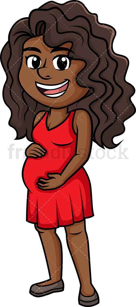 Pregnant African American Woman Cartoon Clipart Vector 444x1000 Pregnant African American Woman Cartoon Clipart Vector