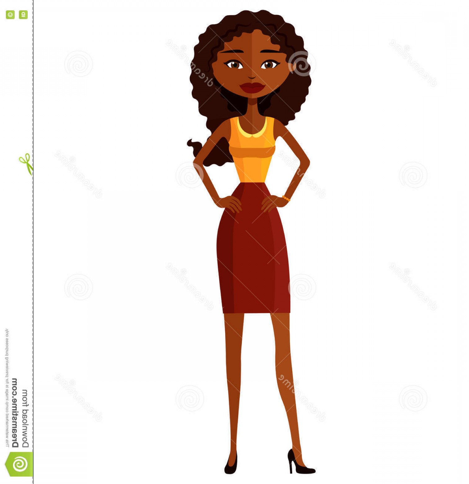 Stock Illustration Beautiful African American Woman Natural Curly 1512x1560 Stock Illustration Beautiful African American Woman Natural Curly