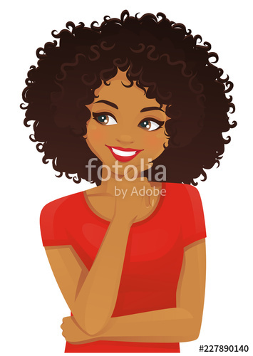 Thinking African American Woman With Afro Hairstyle Looking Away 355x500 Thinking African American Woman With Afro Hairstyle Looking Away