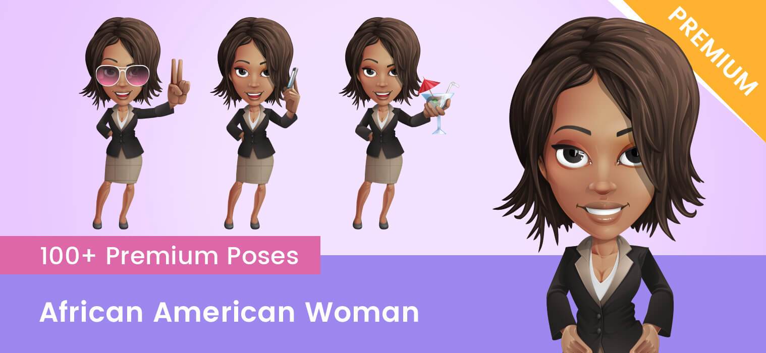 African American Woman Vector 1518x700 African American Woman Vector