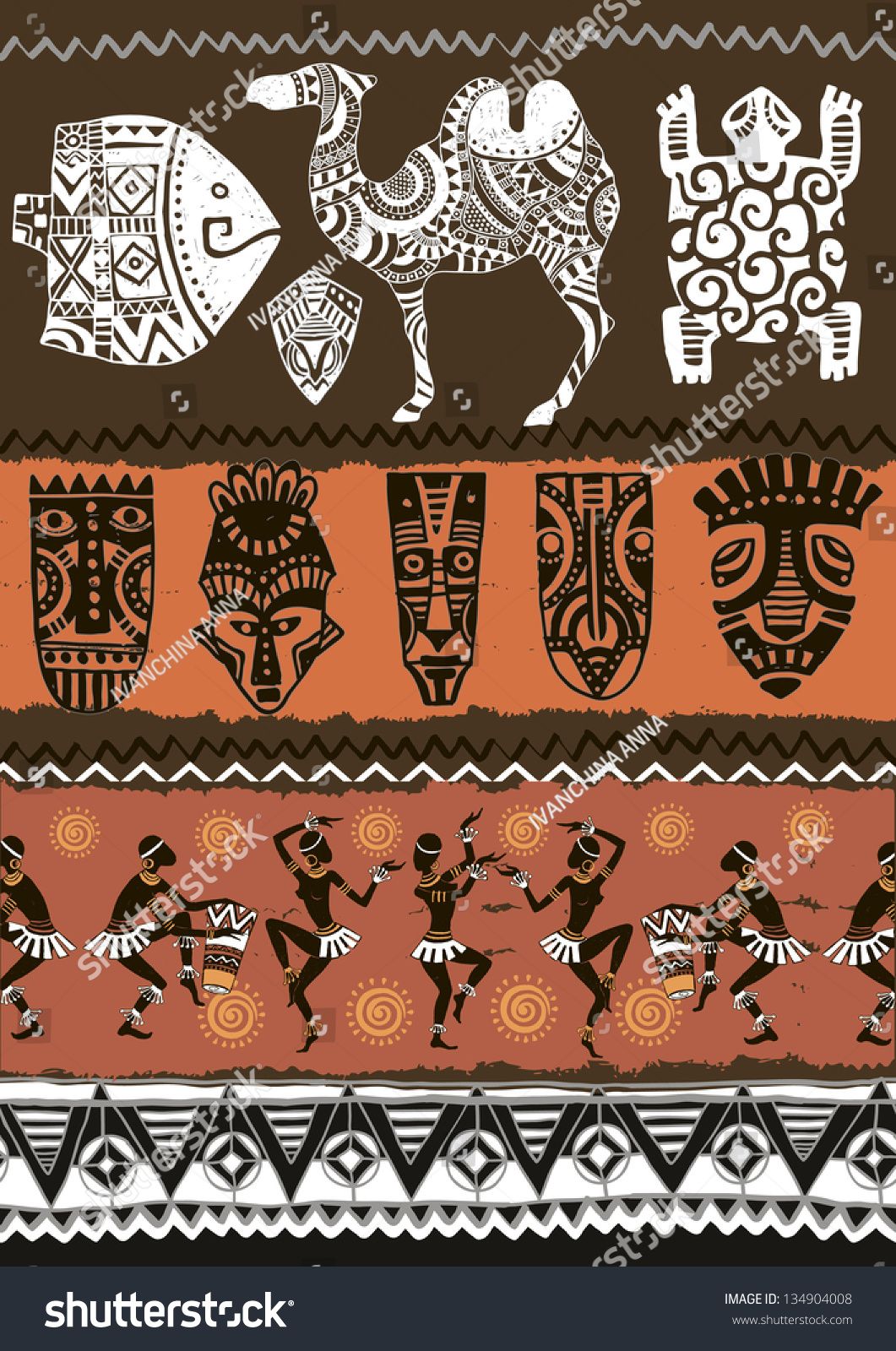 Illustration Vector Ethnic Ornament Set Seamless Vector Tribal 1061x1600 Illustration Vector Ethnic Ornament Set Seamless Vector Tribal