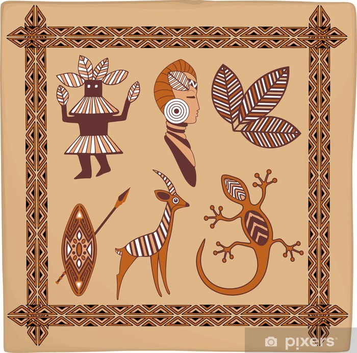 Africa Arte Simbolica Symbolic African Art Vector Wall Mural 700x692 Africa Arte Simbolica Symbolic African Art Vector Wall Mural