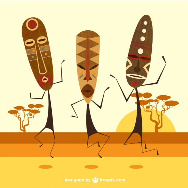 626x626 African Masks Vector Free Download