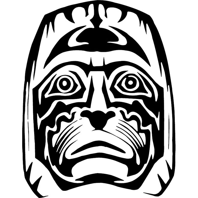 660x660 African Tribal Mask Vector