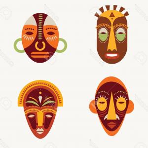 300x300 Photostock Vector African Masks Set Of Icons Cultracing