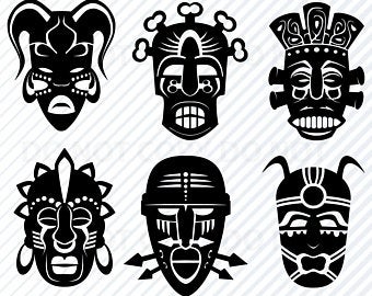 340x270 Pictures African Mask Silhouette